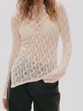 H&M Lace Asymmetrical Top
